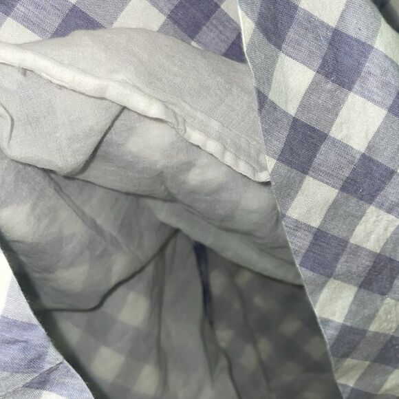 Anthropologie Saylor hadleigh gingham button blue plaid sweetheart mini dress - Picture 7 of 12